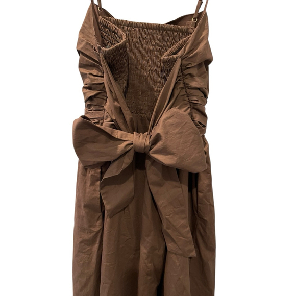 Mon Renn Size Medium Spaghetti Straps Embroidered Dress Bow Adjustable Straps - Picture 3 of 10